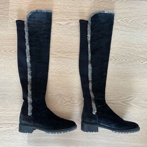 stuart weitzman 5050 with fur trim